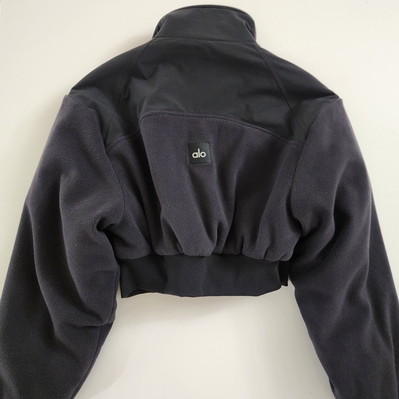 ALO Yoga Polar Fleece Cropped Wintry Mix Jacket - Picture 8 of 13